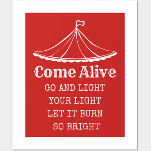 Greatest Showman musical, come alive lyric Posters and Art